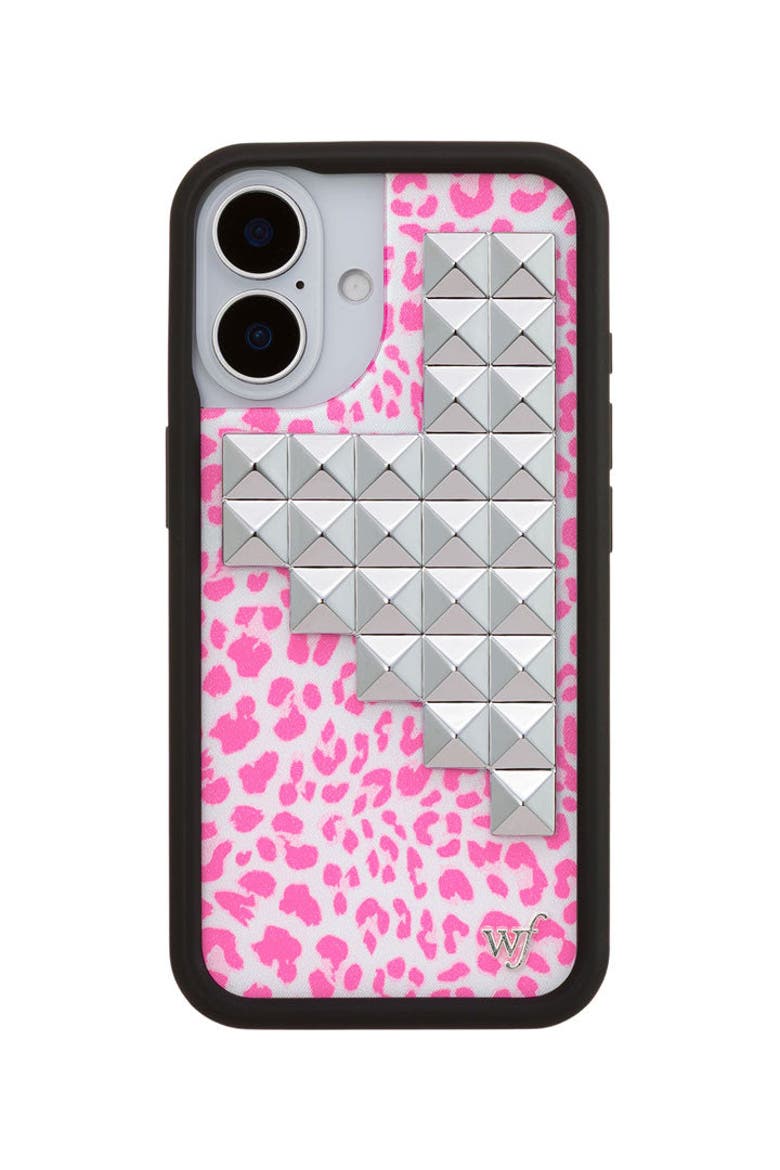 Pink Meow Stud iPhone Case, Alternate, color, Pink