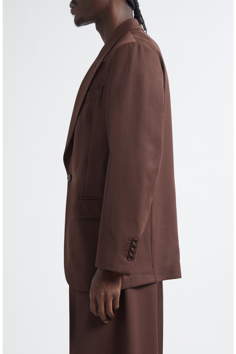 Relaxed Wide Peak Jacket, Alternate, color, CHOCOLATE