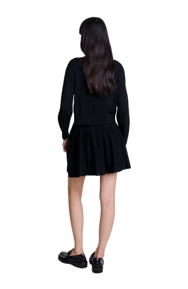 maje Rhinestone cardigan, Alternate, color,