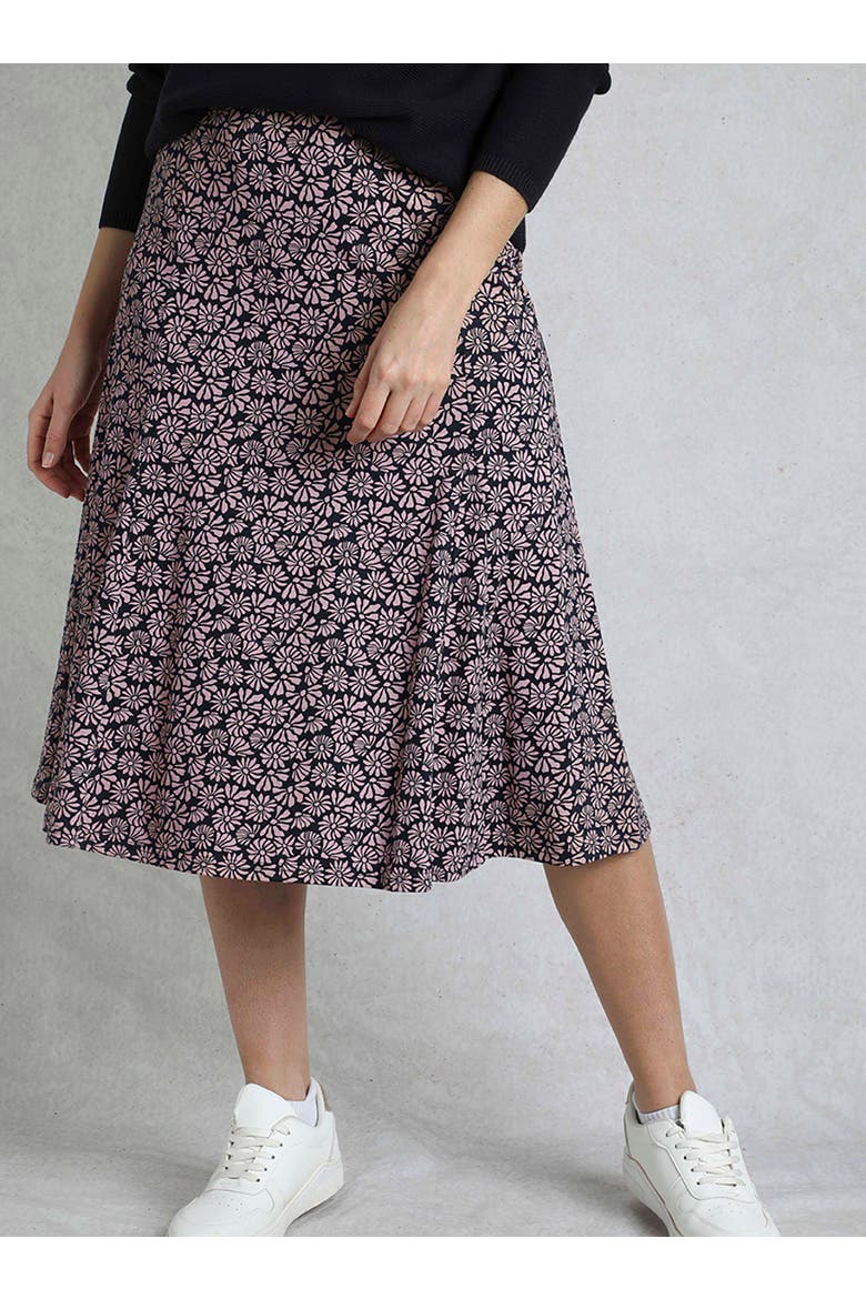 Romaro Printed Jersey Midi Skirt, Alternate, color, Tea Rose