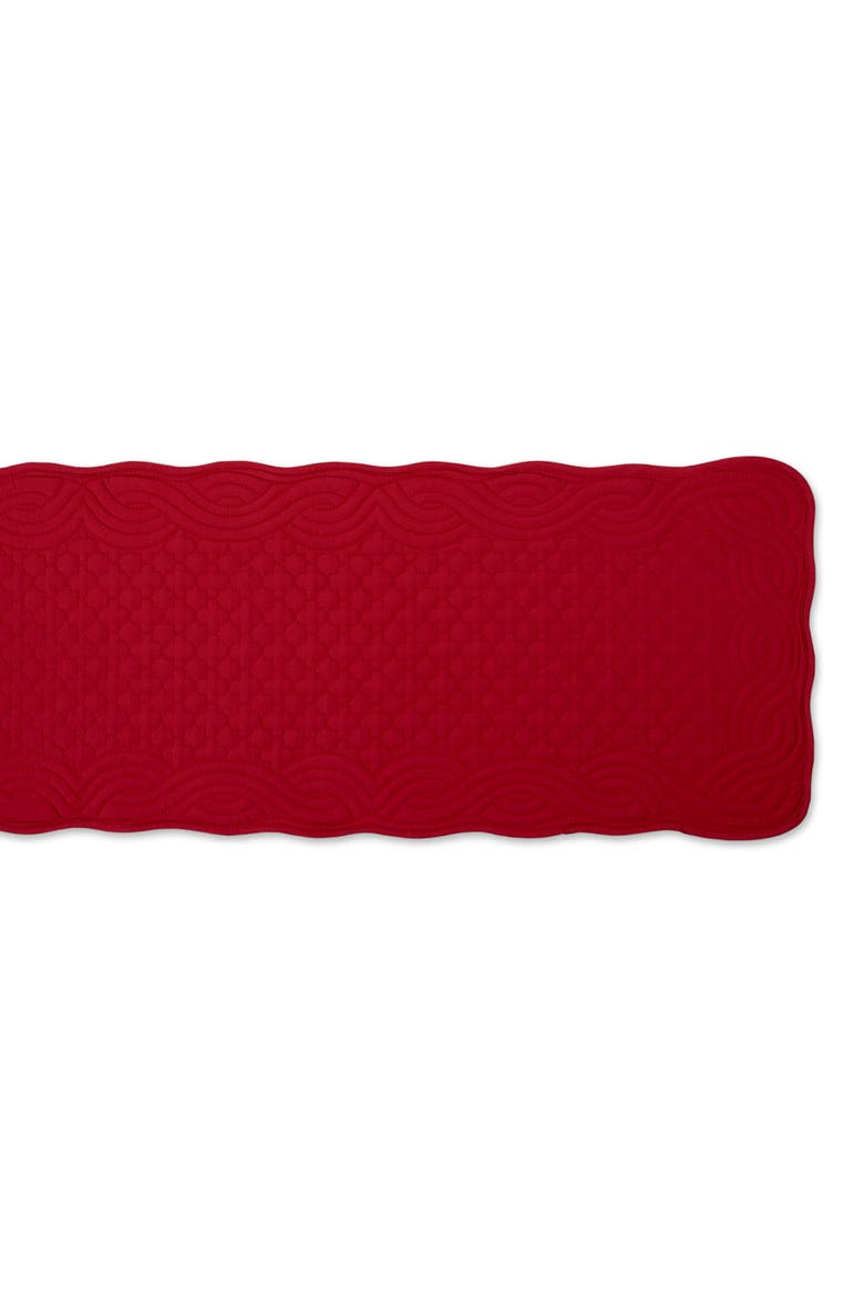Cranberry Quilted Farmhouse Table Runner, Alternate, color, Cranberry