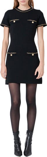 Chain Trim Sweater Minidress