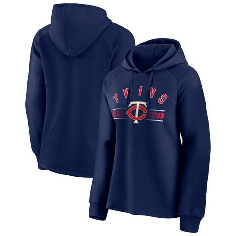 Women's Fanatics Branded Navy Minnesota Twins Perfect Play Raglan Pullover Hoodie