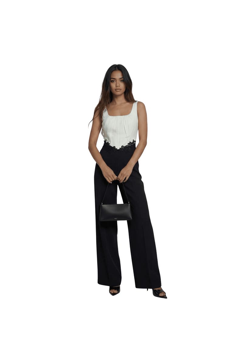 AKALIA The Soiree Contrast Jumpsuit, Main, color, Blackwhite