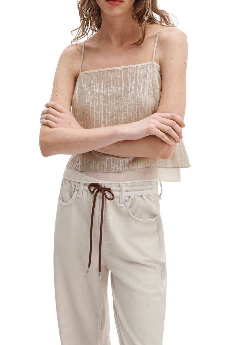 rb Miramar Pull-On Wide Leg Cotton Terry Sweatpant Jeans, Alternate, color, ECRU