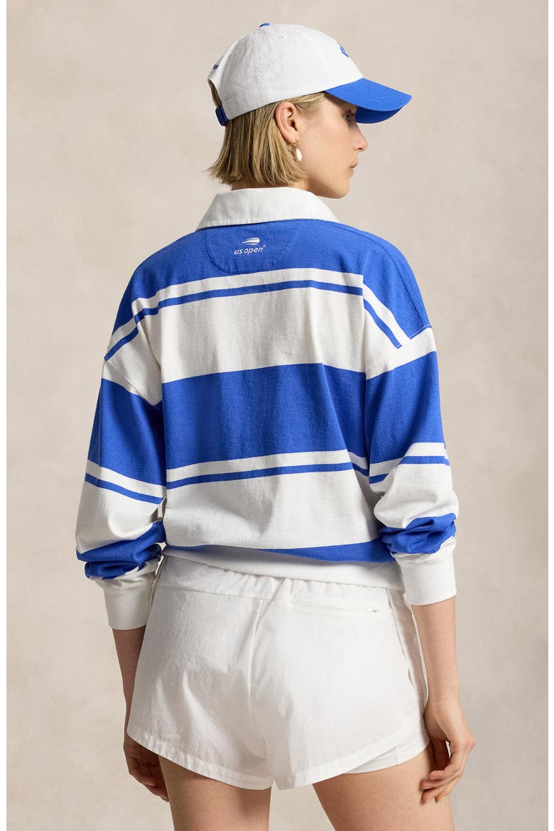 Rugby Stripe Cotton Top, Alternate, color, BLUE