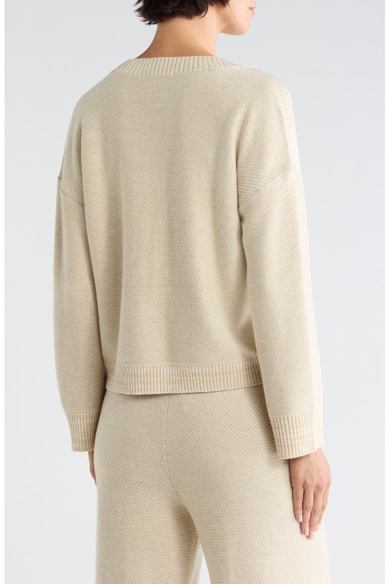 Hadassah Loop Knit Henley, Alternate, color, VINTAGE WHITE/ WARM SAND