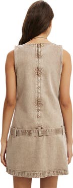 Cotton On Women's Luisa Belted Denim Mini Dress