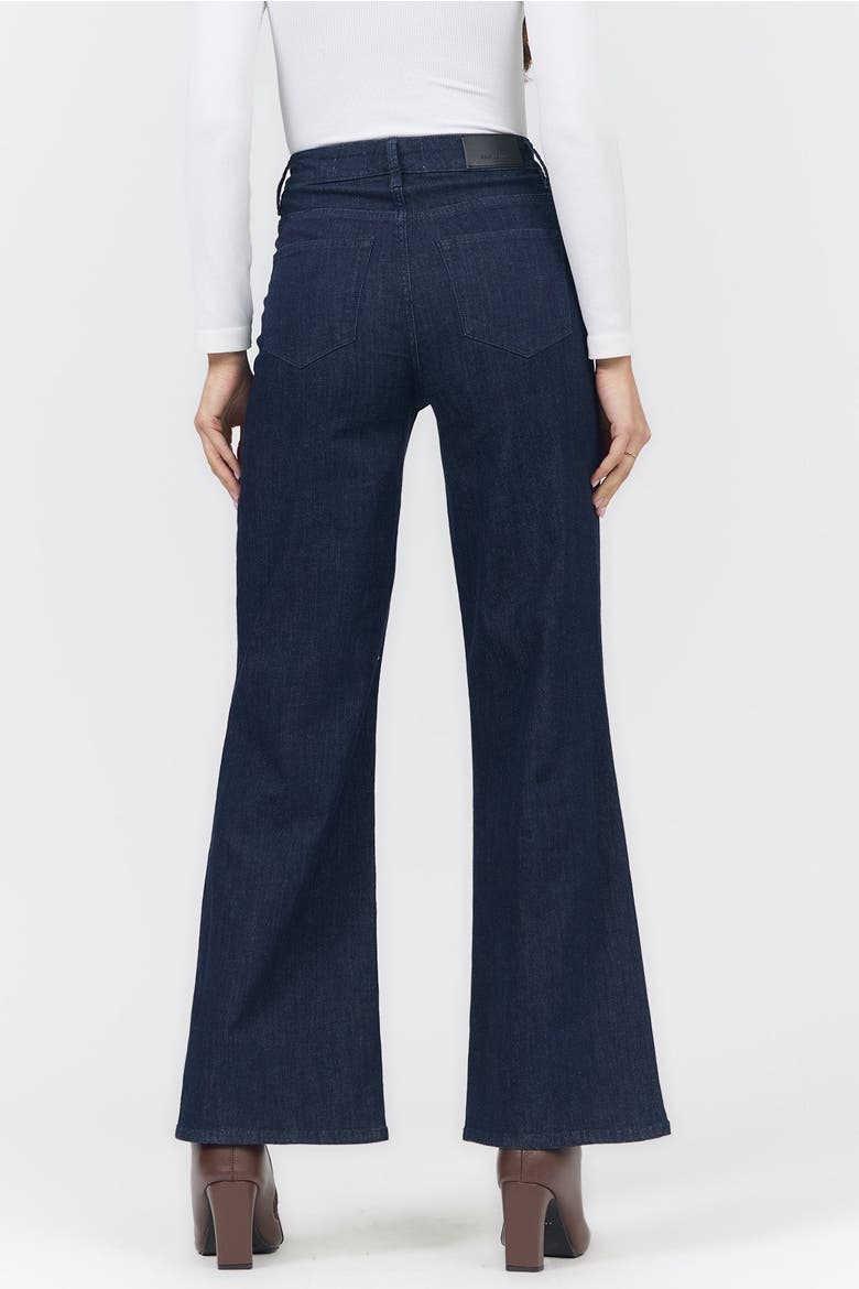 Fiona Raw Hem High Waist Wide Leg Jeans, Alternate, color, Zodiac
