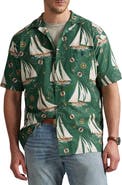 Polo Ralph Lauren Big & Tall Sailboat-Print Oxford Camp Shirt