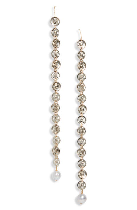 Button You Up Linear Drop Earrings