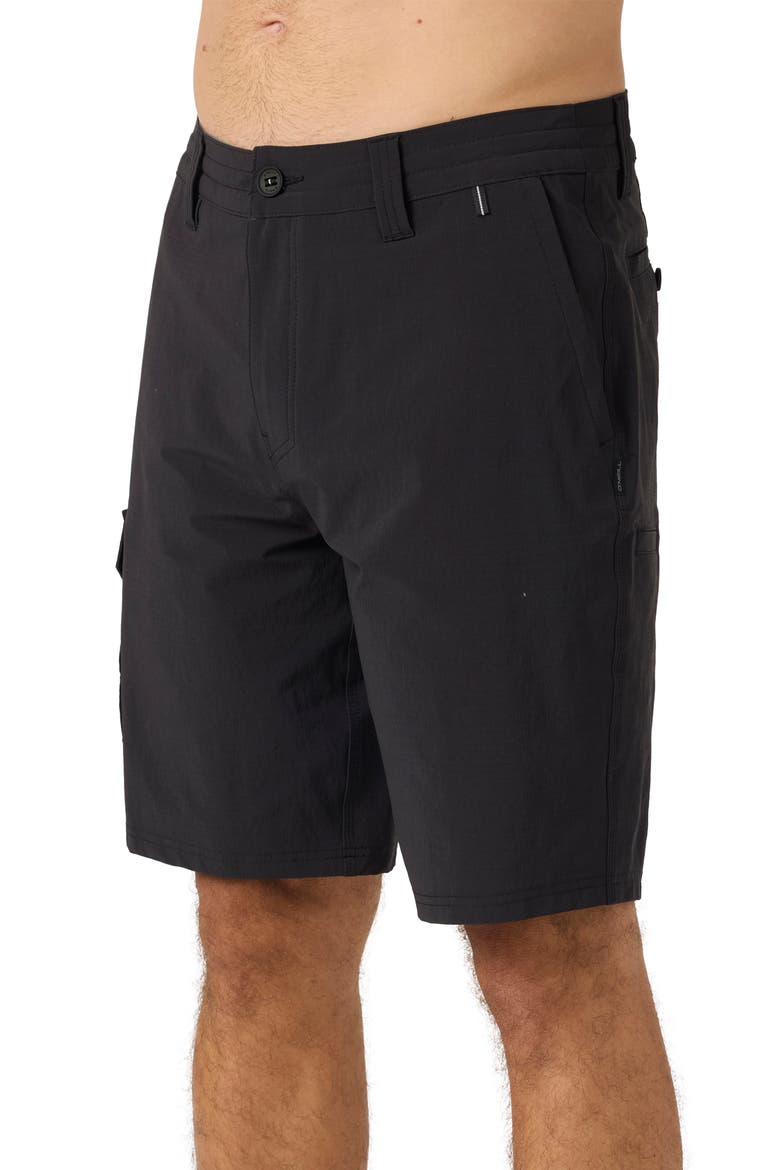TRVLR Hybrid Cargo Shorts, Alternate, color, BLACK