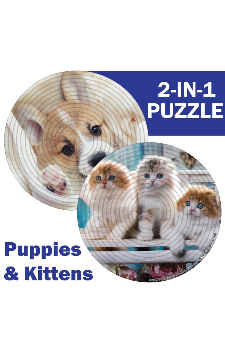Spin Flip Puppies & Kittens 2L 2In1 Doublesided Puzzle, Alternate, color, Multicolored