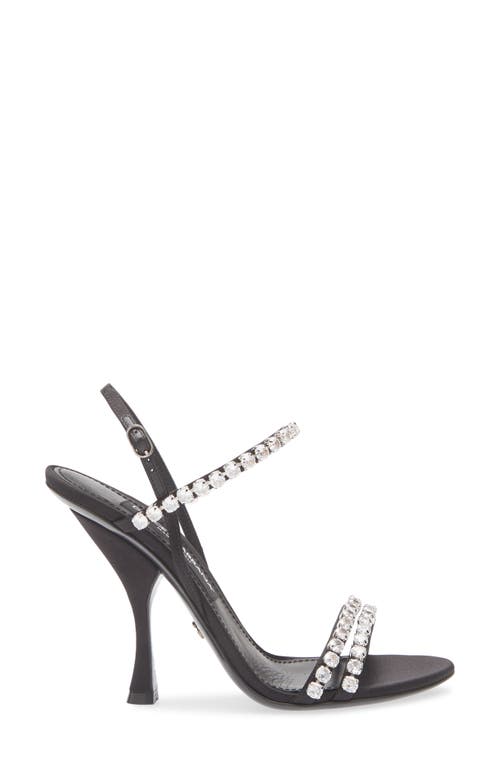 Dolce & Gabbana Dolce&gabbana Crystal Strap Sandal In Black