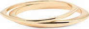 Open Edit Set of Two Pointed Oval Bangles