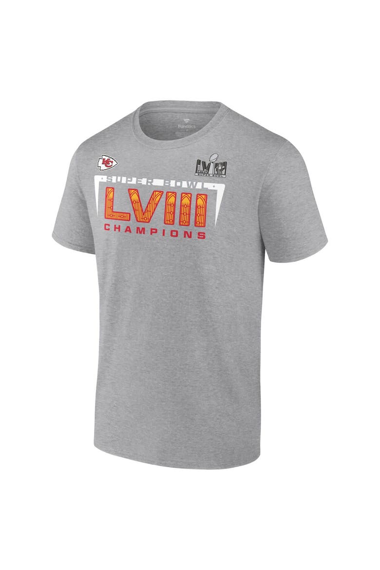 Men's Fanatics Branded Heather Gray Kansas City Chiefs Super Bowl LVIII Champions Counting Point Score Big & Tall T-Shirt, Alternate, color, Heather Gray