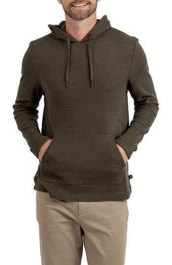 Rainforest Cabin Waffle Knit Hoodie In Green