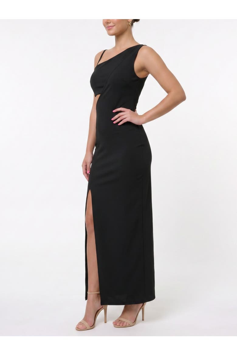 Phoenix One Shoulder Maxi Gown, Alternate, color, Black