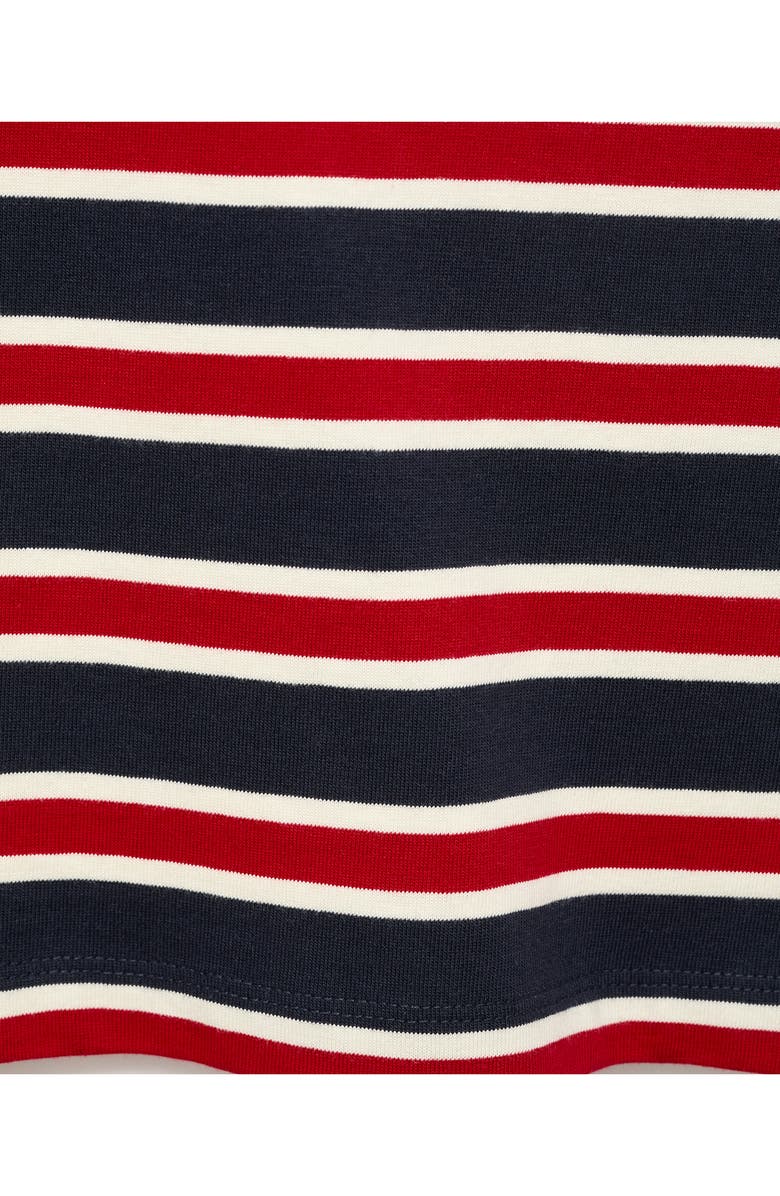 MANGO Stripe Cotton T-Shirt, Alternate, color, Navy
