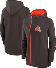 Nike Women's Nike  Brown Cleveland Browns Asymmetrical Raglan Full-Zip Hoodie