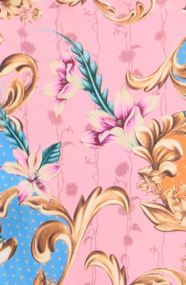 Agua Bendita Kids' Blush Caramel Long Sleeve Two-Piece Rashguard Swimsuit, Alternate, color, 