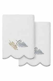 2-Piece Fern Toss Turkish Cotton Hand Towel Set