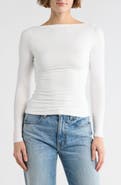 Naked Wardrobe Bare Boat Neck Long Sleeve Top