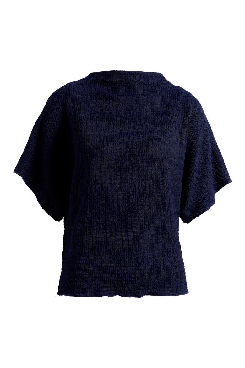Textured Mock Neck Top, Alternate, color, CLASSIC NAVY