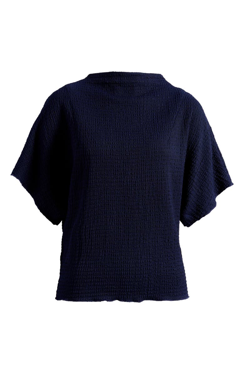 Vince Camuto Textured Mock Neck Top, Alternate, color, Classic Navy