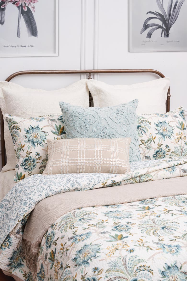 Braganza Teal Quilt Bedding Set, Alternate, color, Green