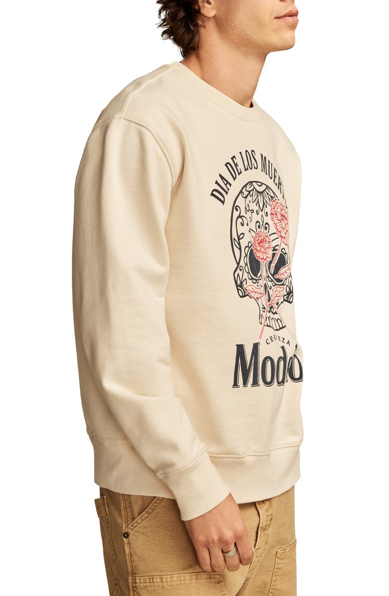 Lucky Brand Modelo Graphic T-Shirt, Alternate, color, Oatmeal/ Blue Chip