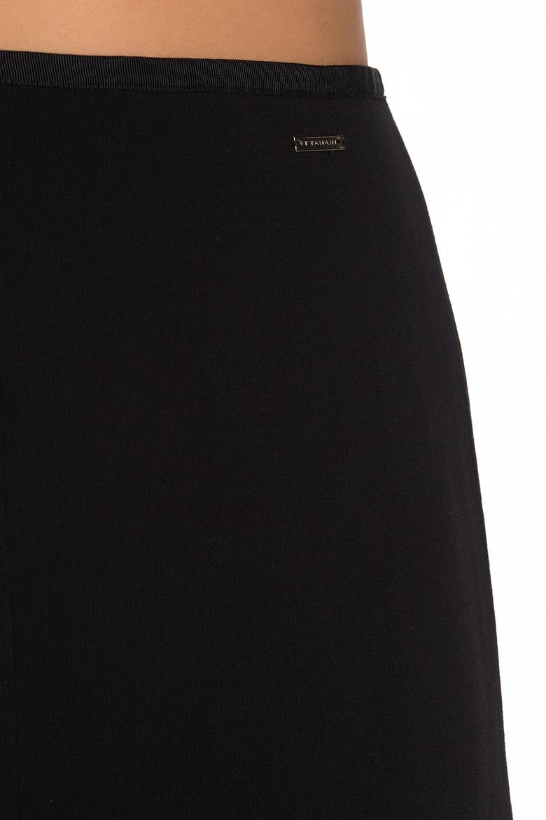 Front Slit Woven Skirt, Alternate, color, BLACK
