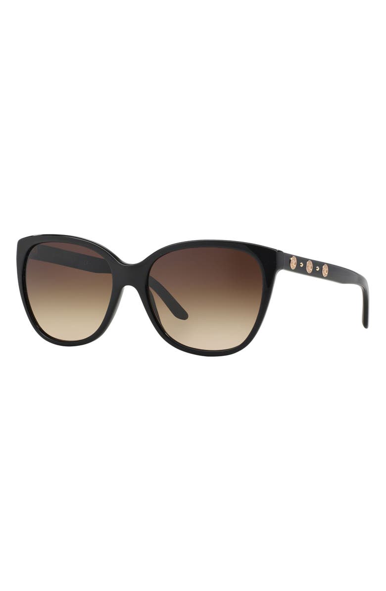 Versace Rock Icons 57mm Sunglasses, Alternate, color, Black