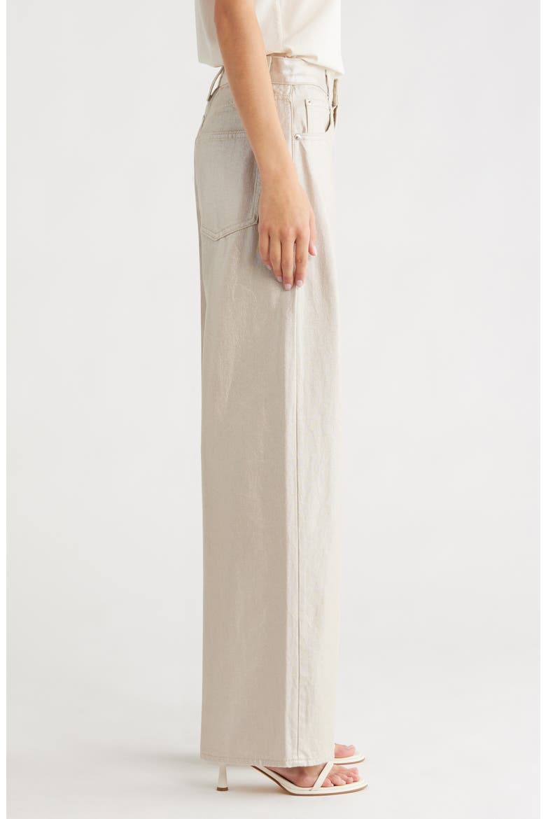 Tate High Waist Wide Leg Jeans, Alternate, color, CHAMPAGNE LUSTER