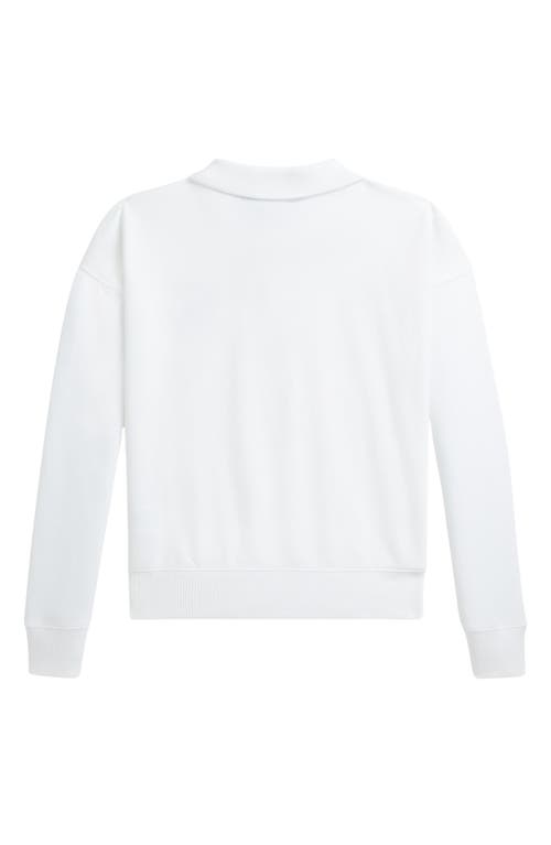 Polo Ralph Lauren Toddler And Little Girls Logo French Terry Polo Sweatshirt In White