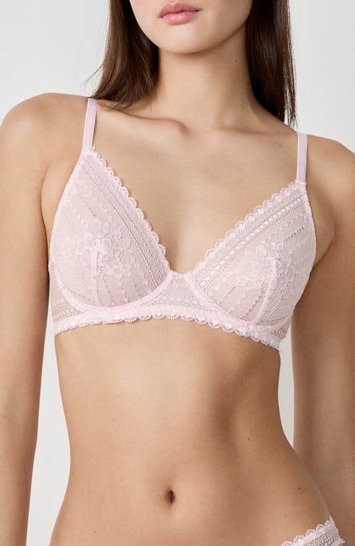 Etam Panama Lace Underwire Bra In Pink
