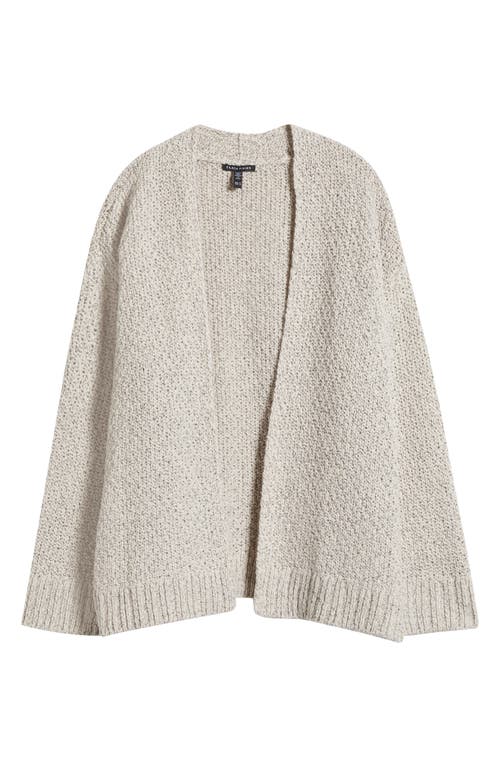 Eileen Fisher Open Front Organic Cotton Cardigan In Gray