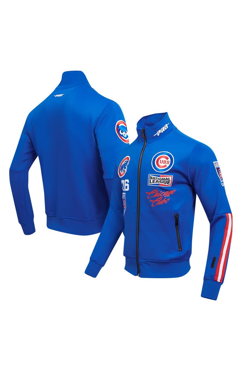 PRO STANDARD Men's Pro Standard Royal Chicago Cubs Fast Lane Full-Zip Track Jacket, Alternate, color, Royal