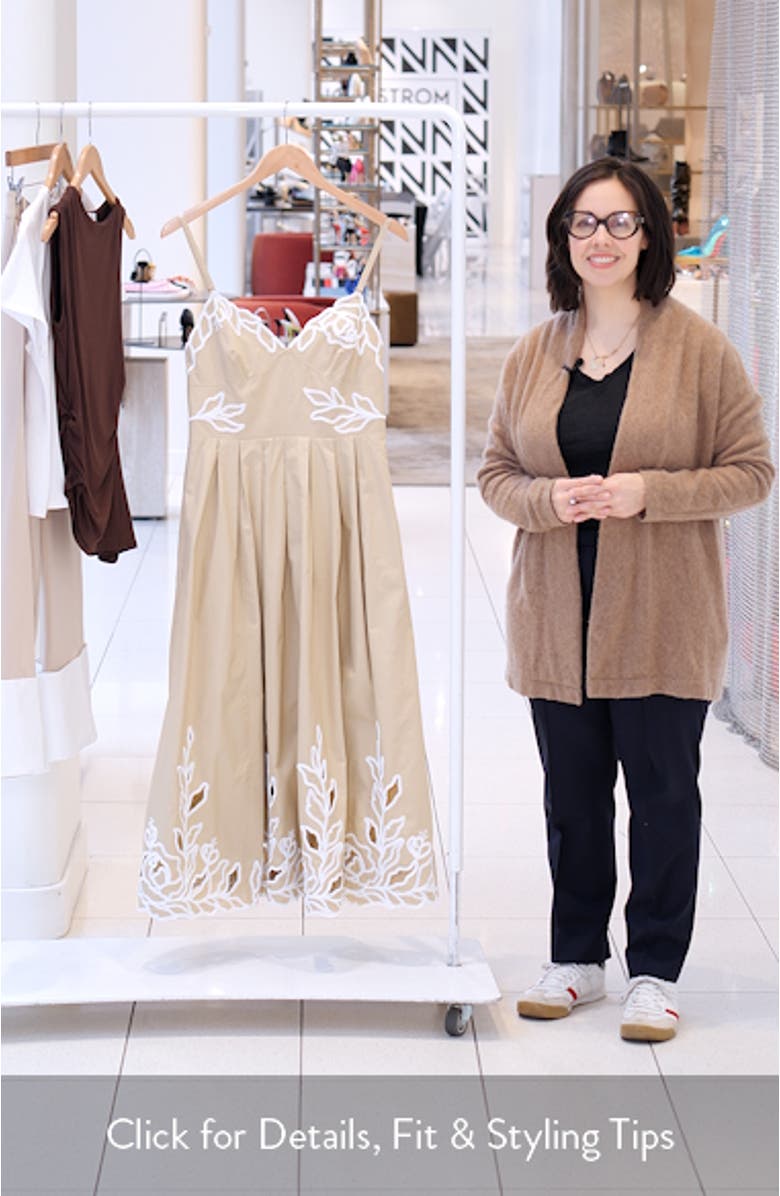Maude Embroidered A-Line Dress, sales video thumbnail