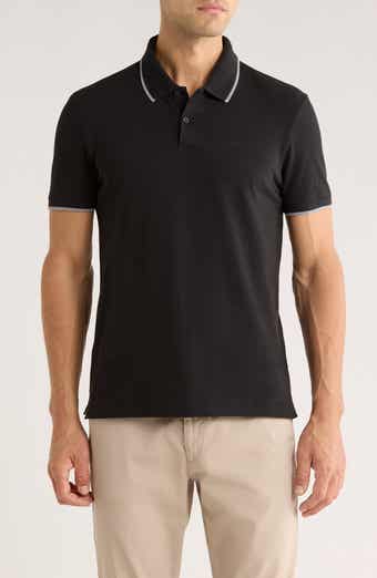 Calvin Klein Stretch Piqué Solid Tipped Polo