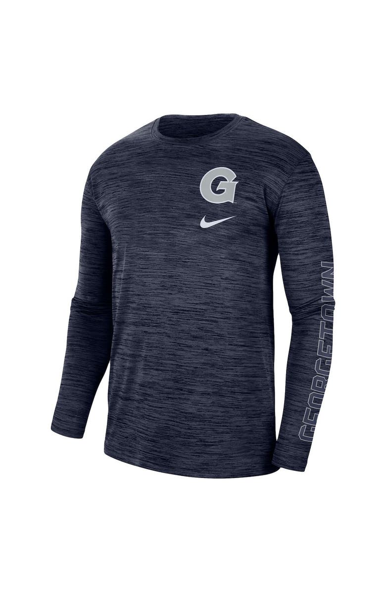 Nike Men's Nike Navy Georgetown Hoyas Velocity Legend Team Performance Long Sleeve T-Shirt, Alternate, color,
