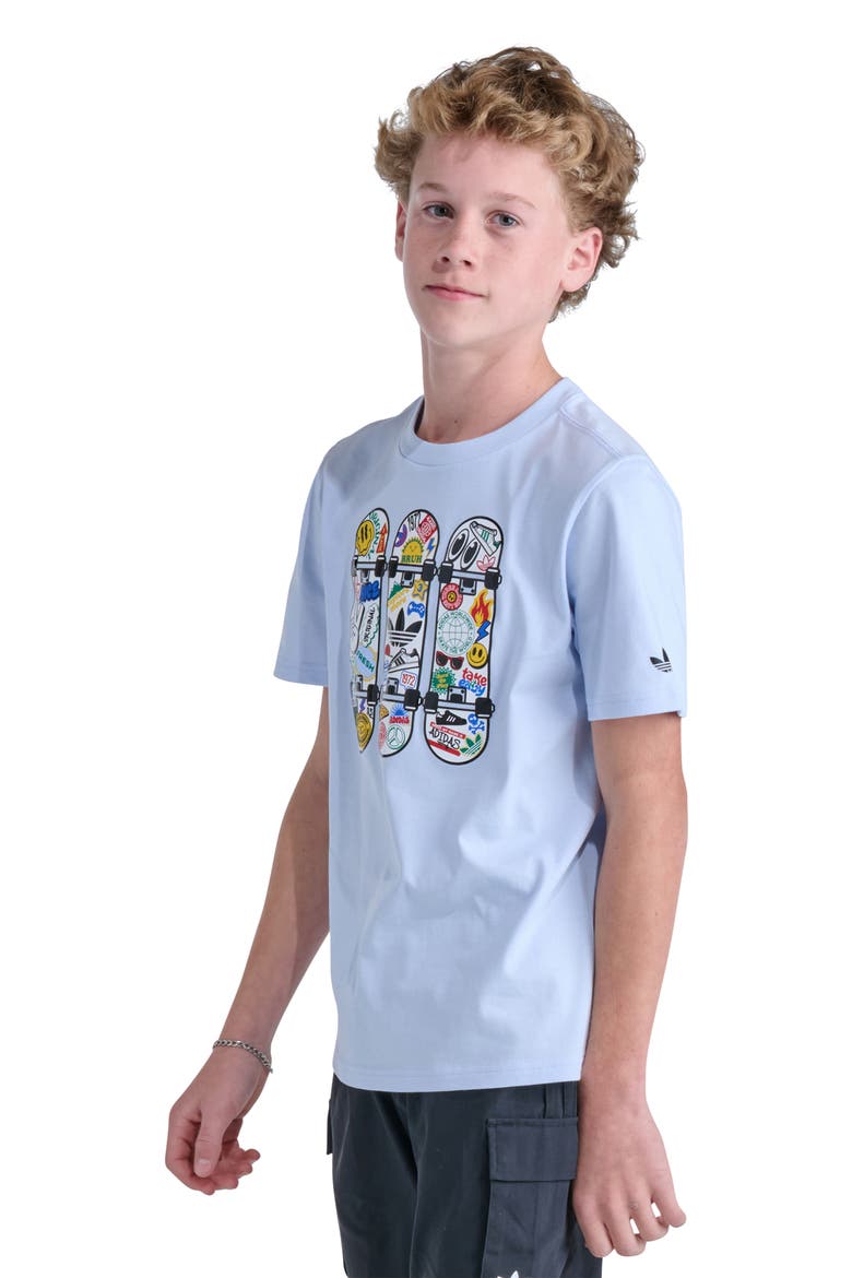 Kids' Skateboard Graphic T-Shirt, Alternate, color, LIGHT BLUE