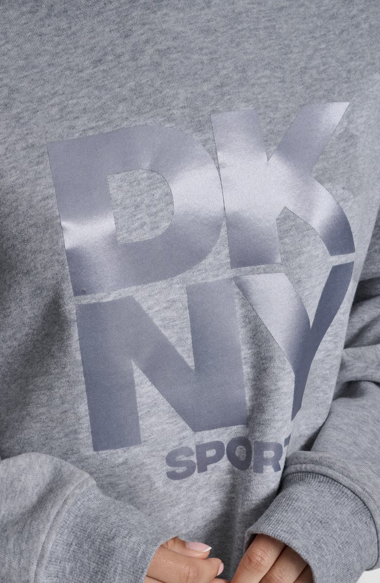 DKNY Stacked Logo Oversize Hoodie, Alternate, color,