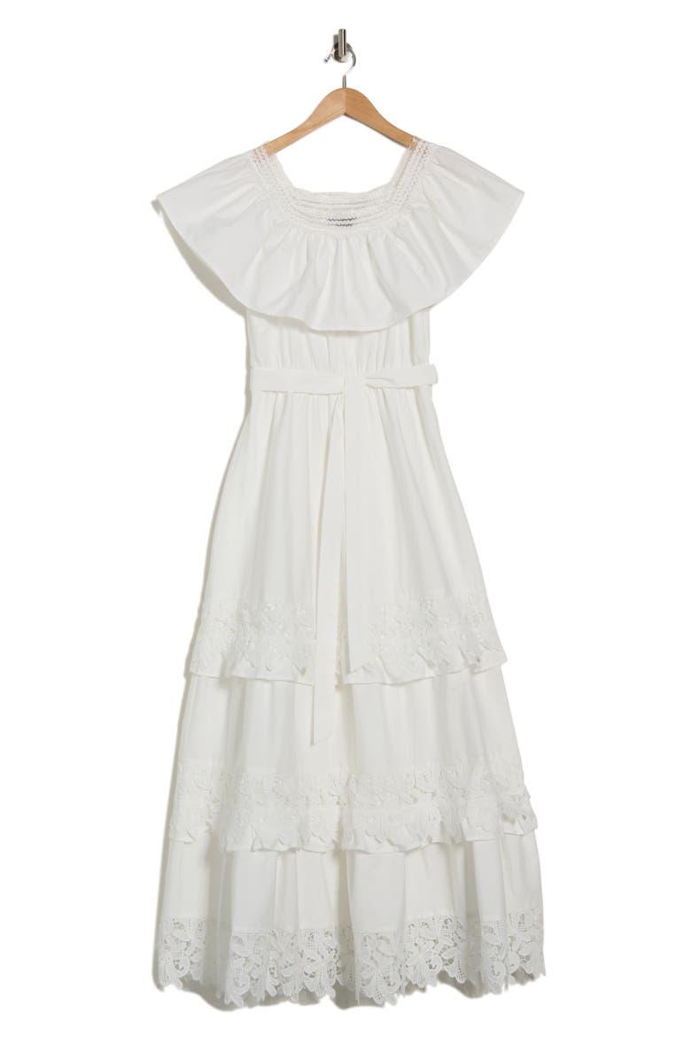 Jane Off the Shoulder Maxi Dress, Main, color, WHITE