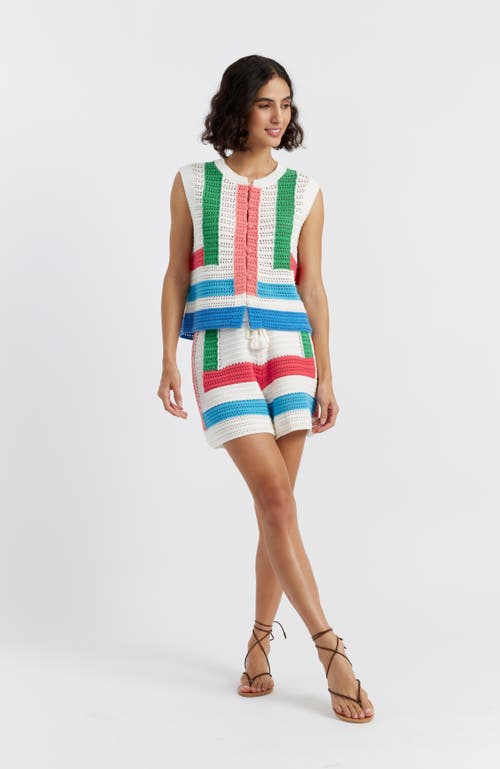 Chinti & Parker Cotton Capri Vest In Cream