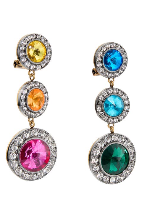 Octavia Crystal Linear Drop Earrings