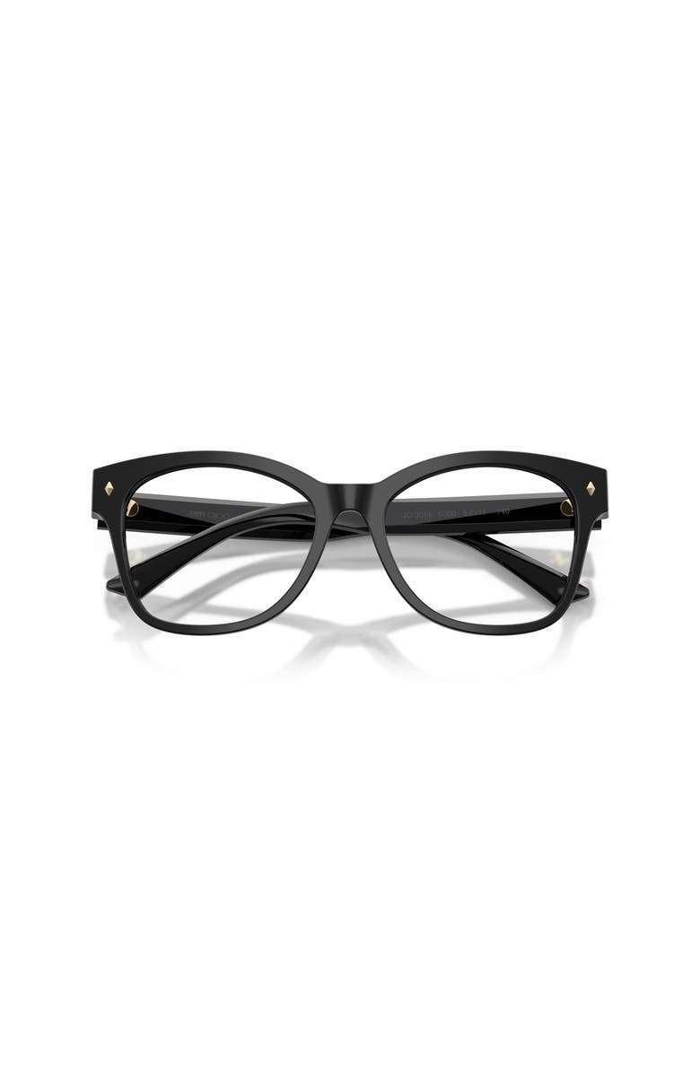 Jimmy Choo 52mm Square optical glasses, Alternate, color, Black