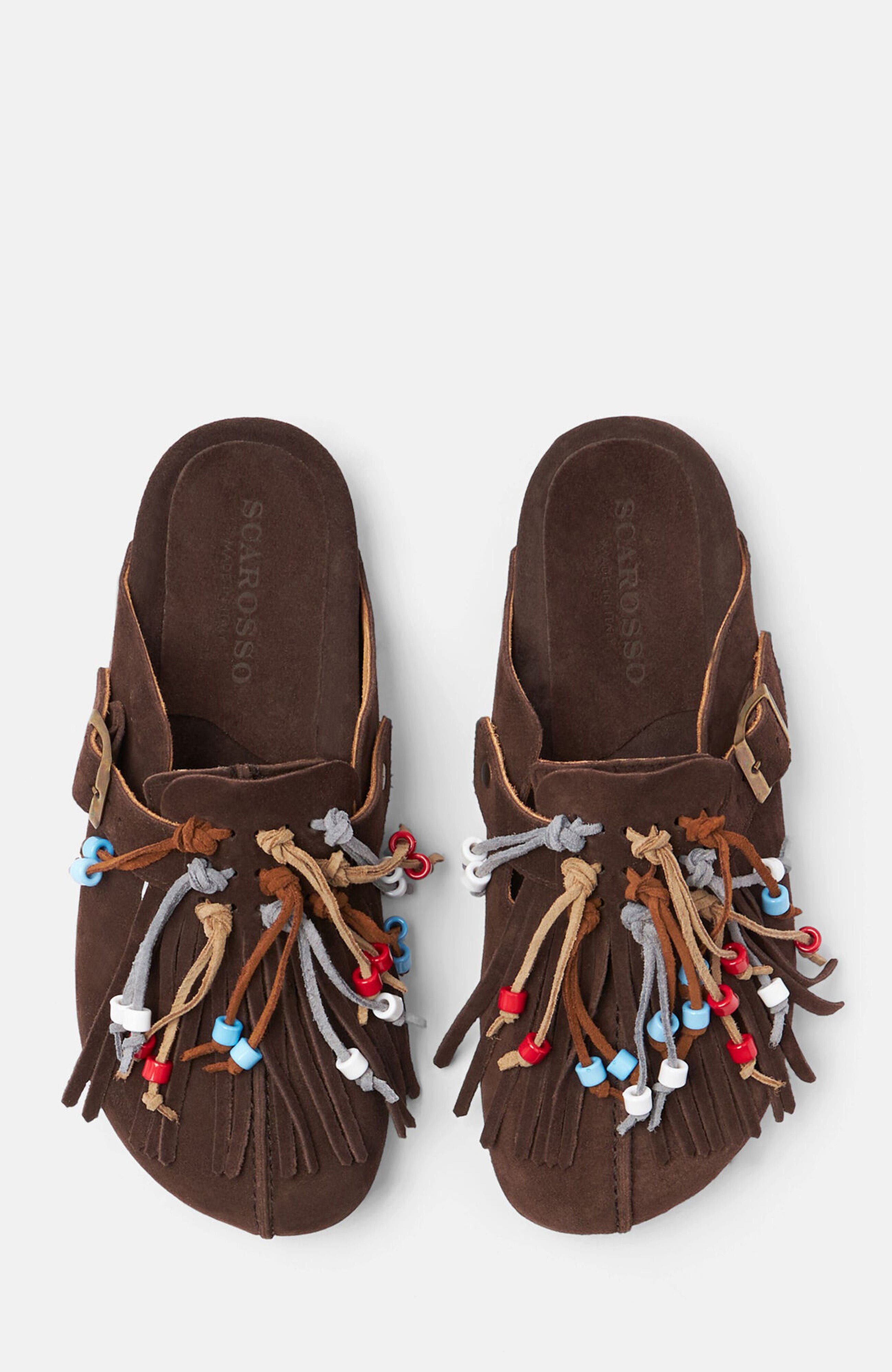 SCAROSSO Geo Mules, Alternate, color, Brown - Suede