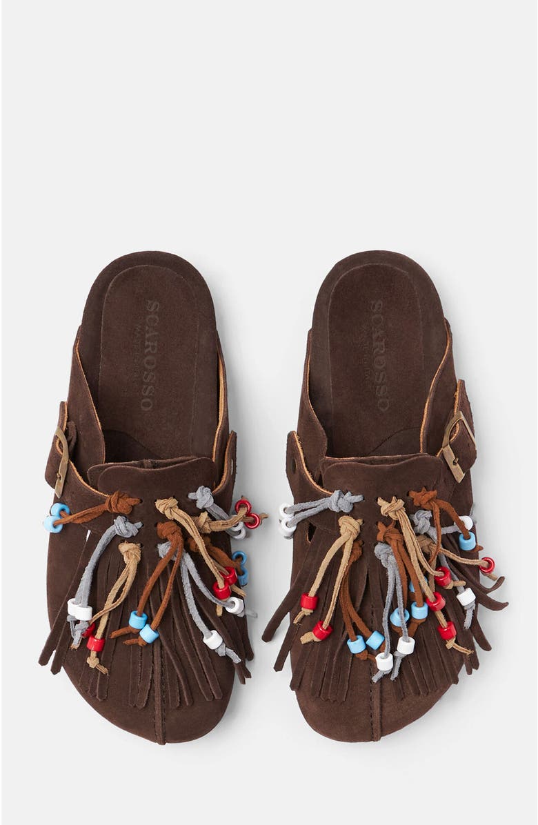 SCAROSSO Geo Mules, Alternate, color, Brown - Suede