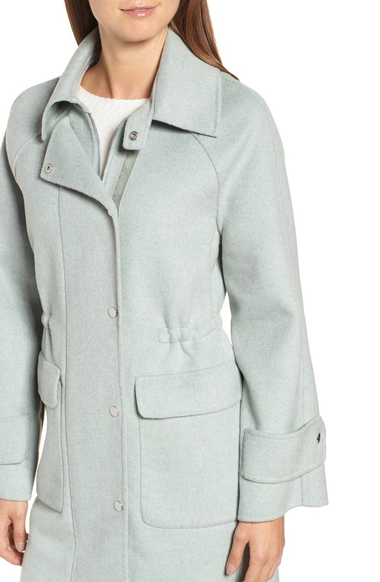 Badgley Mischka Collection Badgley Mischka Double Face Wool Blend Coat, Alternate, color, 